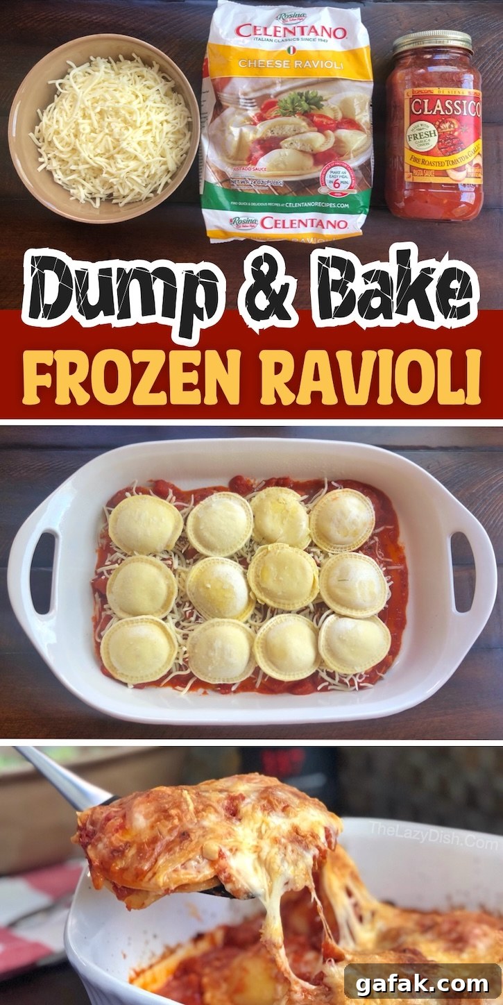 Dump & Bake Frozen Ravioli