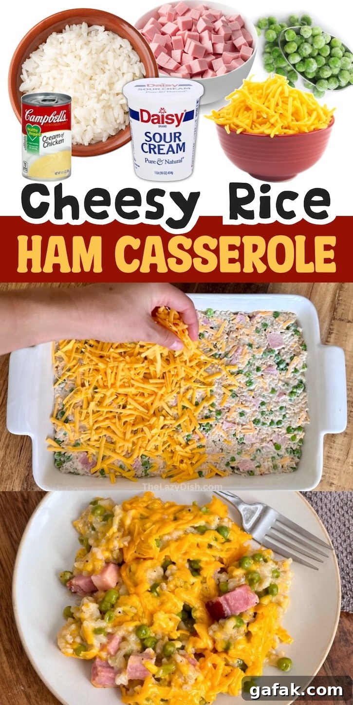 Cheesy Rice & Ham Casserole