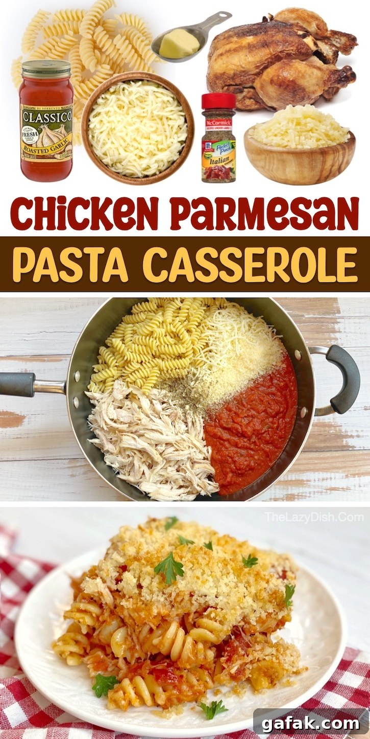 Chicken Parmesan Baked Pasta