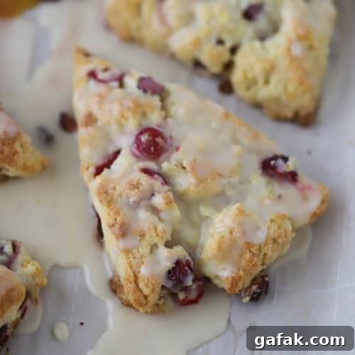 how to make Cranberry Orange Cream Scone