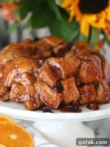 how to make homemade Cranberry Orange Monkey Bread recipe