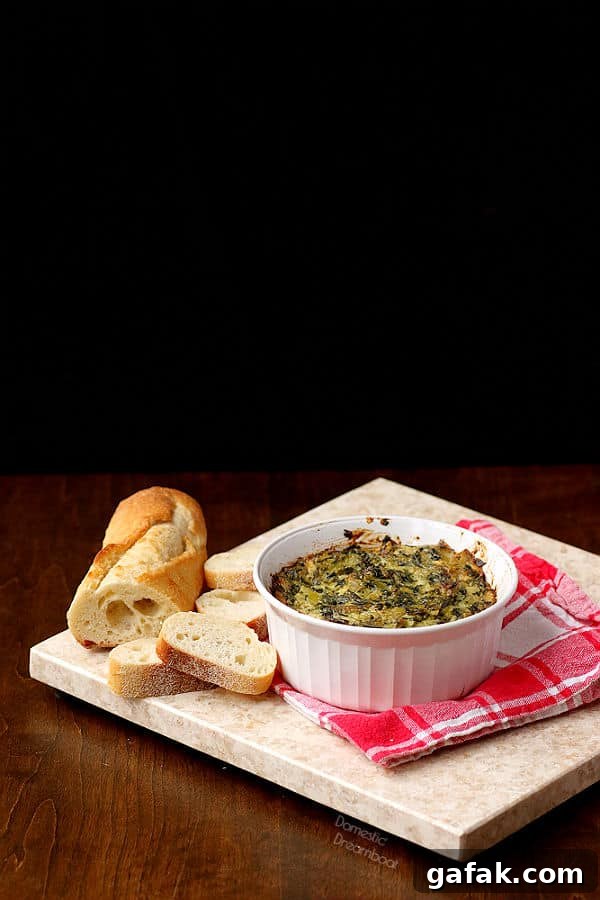 Baked spinach artichoke dip