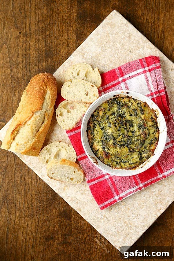 Spoonful of spinach artichoke dip