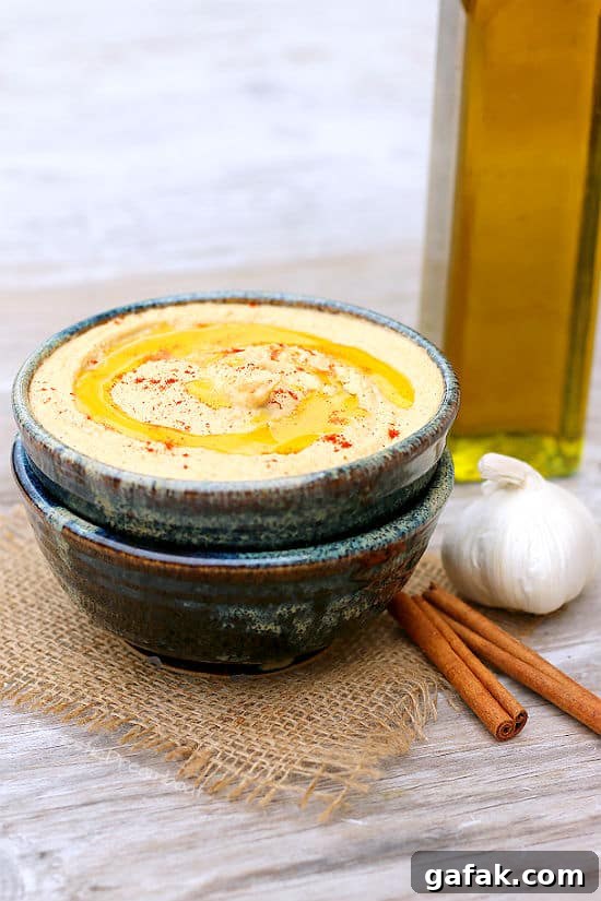 Hummus with garlic and tahini