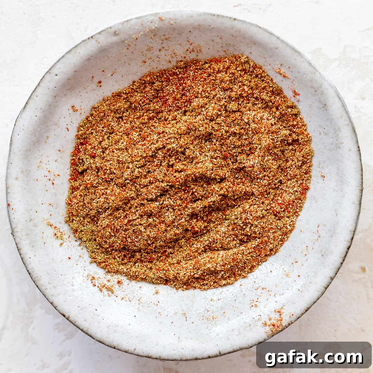 overhead view of the spice mixture in this sweet potato tacos recipe