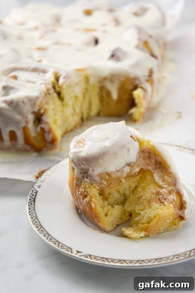 cream cheese cinnamon rolls drizzled with icing