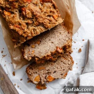 completed Easy Persimmon Bread on parchment paper